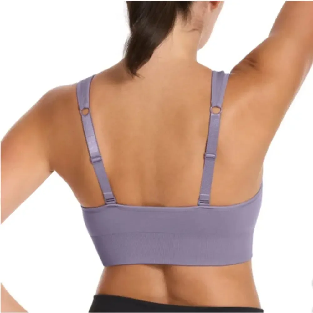 New PUMA Women's Performance Square Neck Seamless Sports Bra Pack Of 2 Size XL